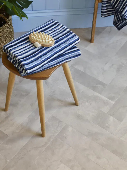 Amtico Spacia Grey Marble Large Parquet SP146 Glue Down LVT Flooring