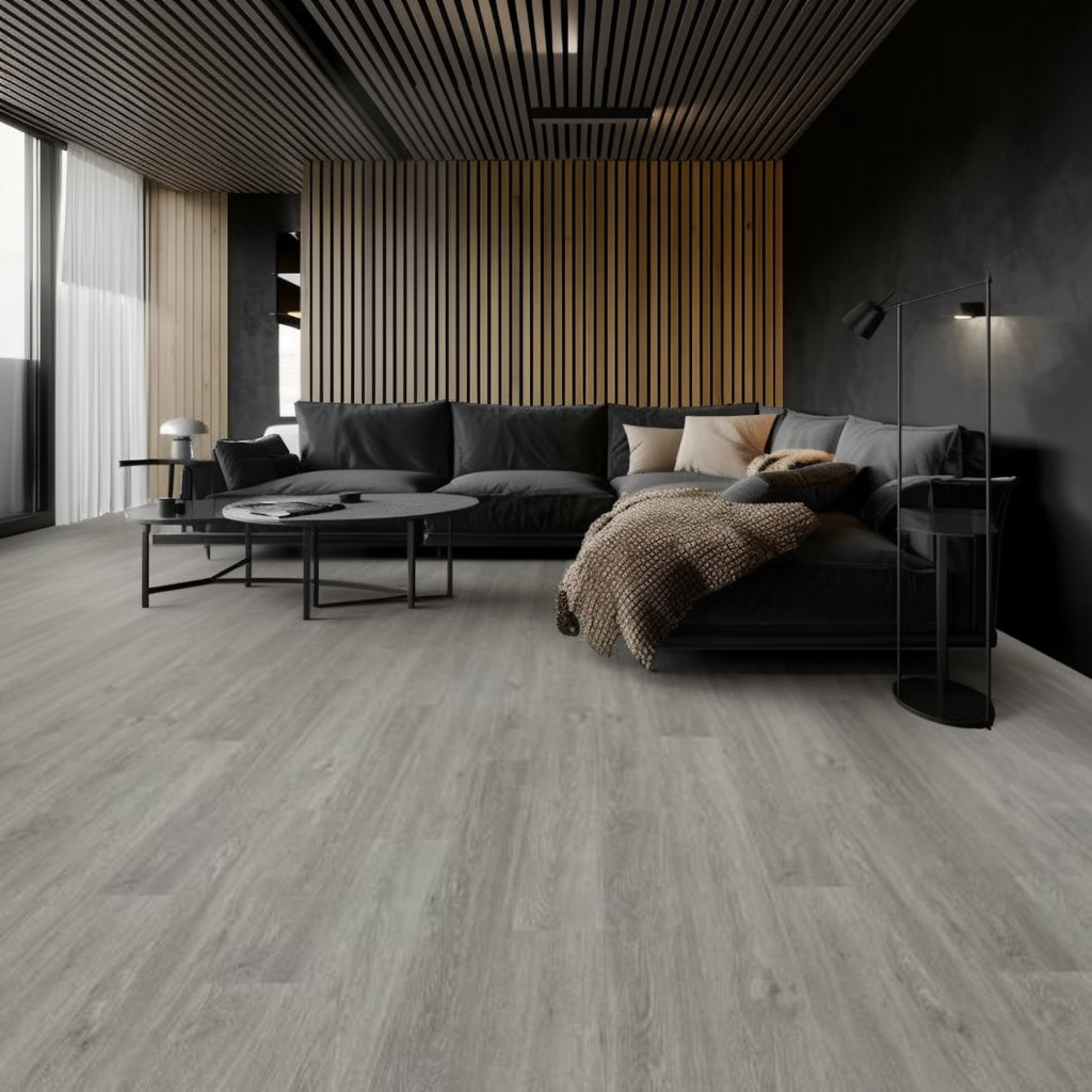 Lattia Vaasa Ashwood Grey Plank Glue Down LVT