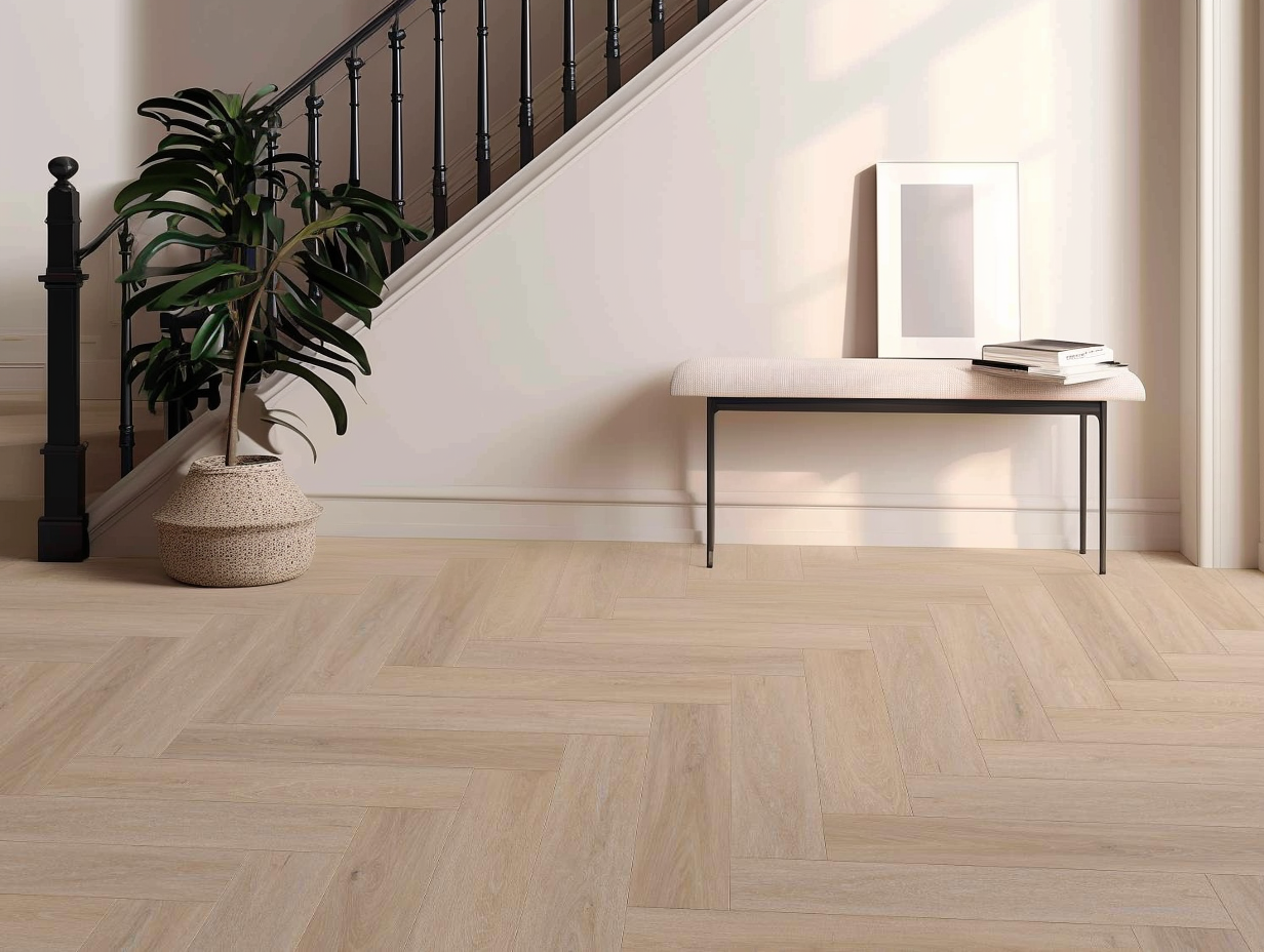 Lattia Lumi Click Calm Oak Herringbone Click SPC Flooring