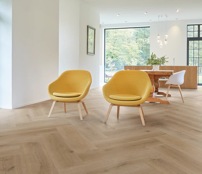 Coretec The Essentials Texas Oak H54 50 LVRH 2454 Herringbone Click SPC Flooring