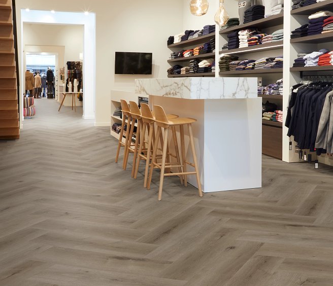 Coretec The Essentials Texas Oak H86 50 LVRH 2486 Herringbone Click SPC Flooring
