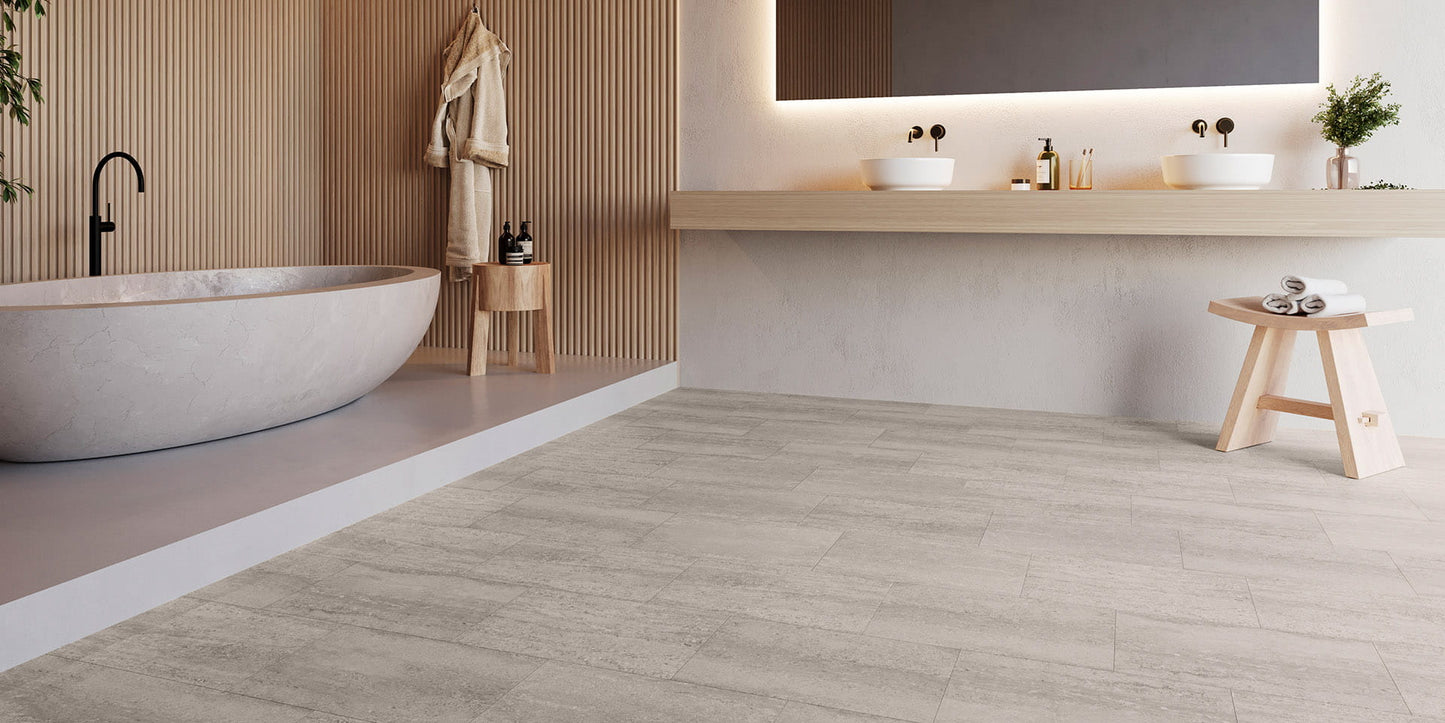 Invictus Maximus Tivoli Stone - Pepper Glue Down LVT Flooring
