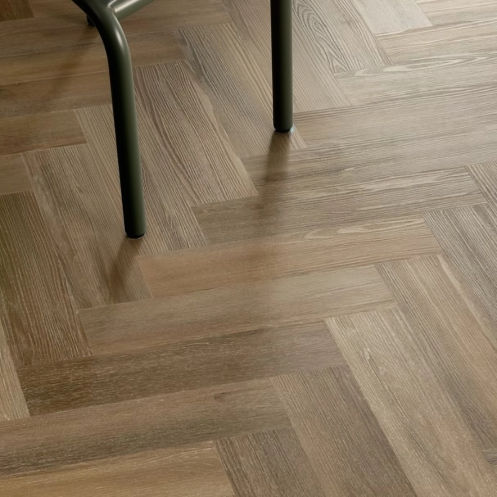 Kulta Oak Harmony Herringbone Glue Down LVT Flooring