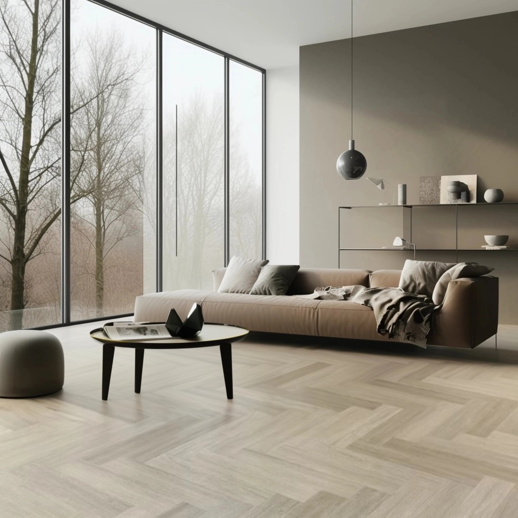 Kulta Sun-kissed Oak Herringbone Glue Down LVT Flooring