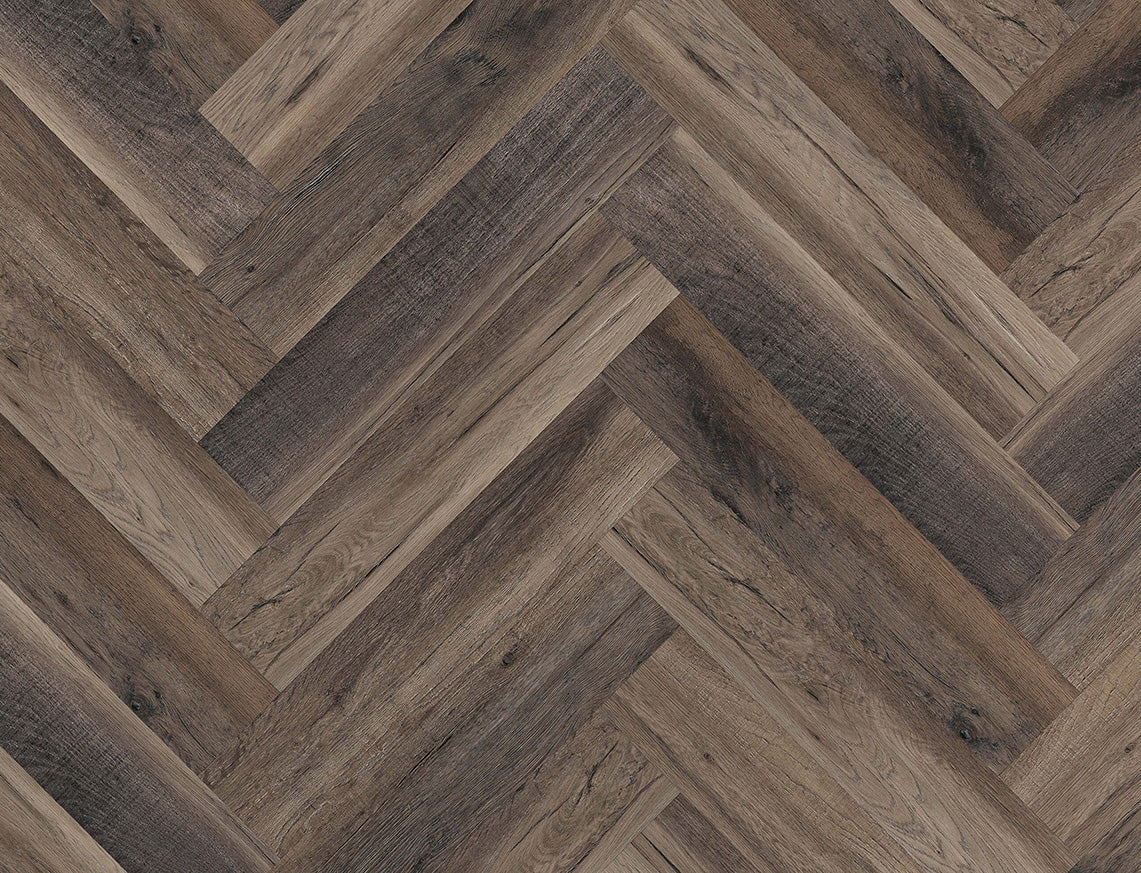Lattia Lumi Click Smoked Oak Herringbone Click SPC Flooring