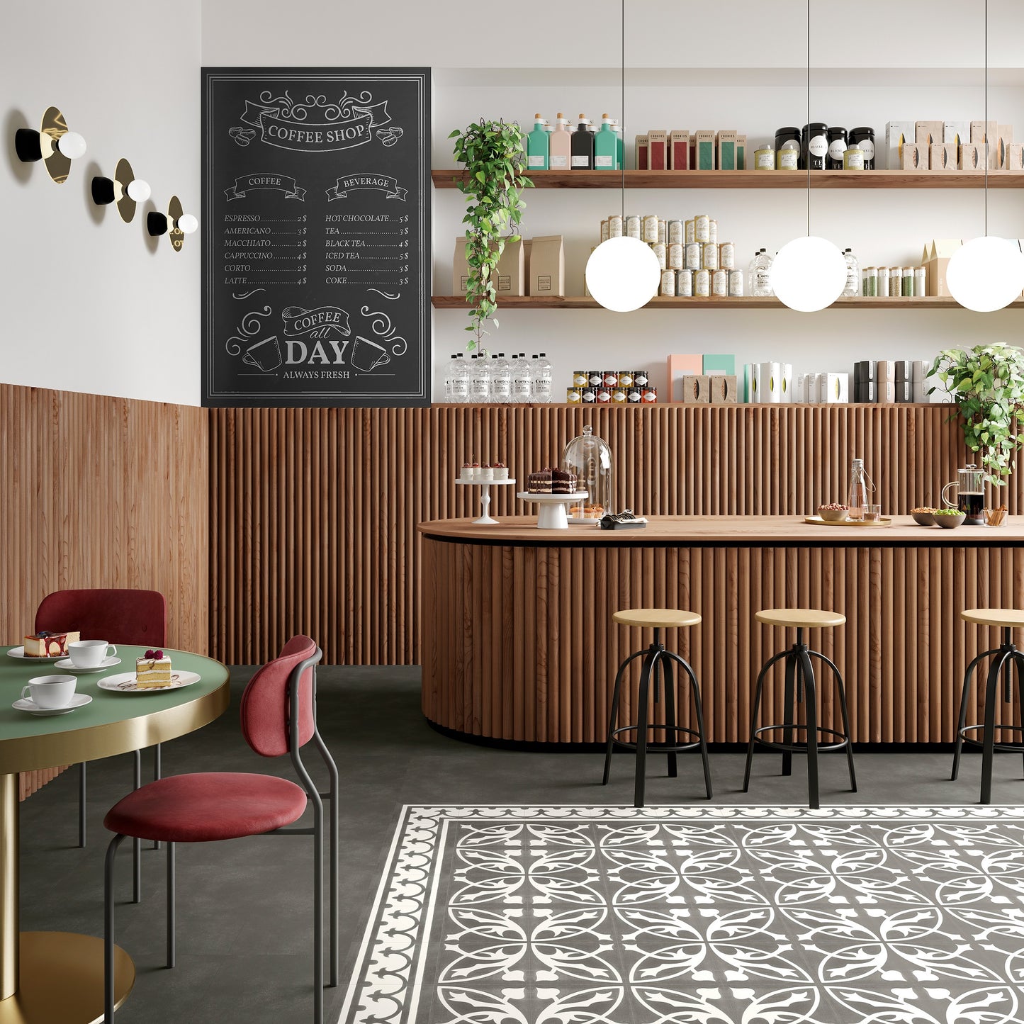 Invictus Maximus Victorian Treasure Charcoal Glue Down LVT Flooring - Flooring Monster