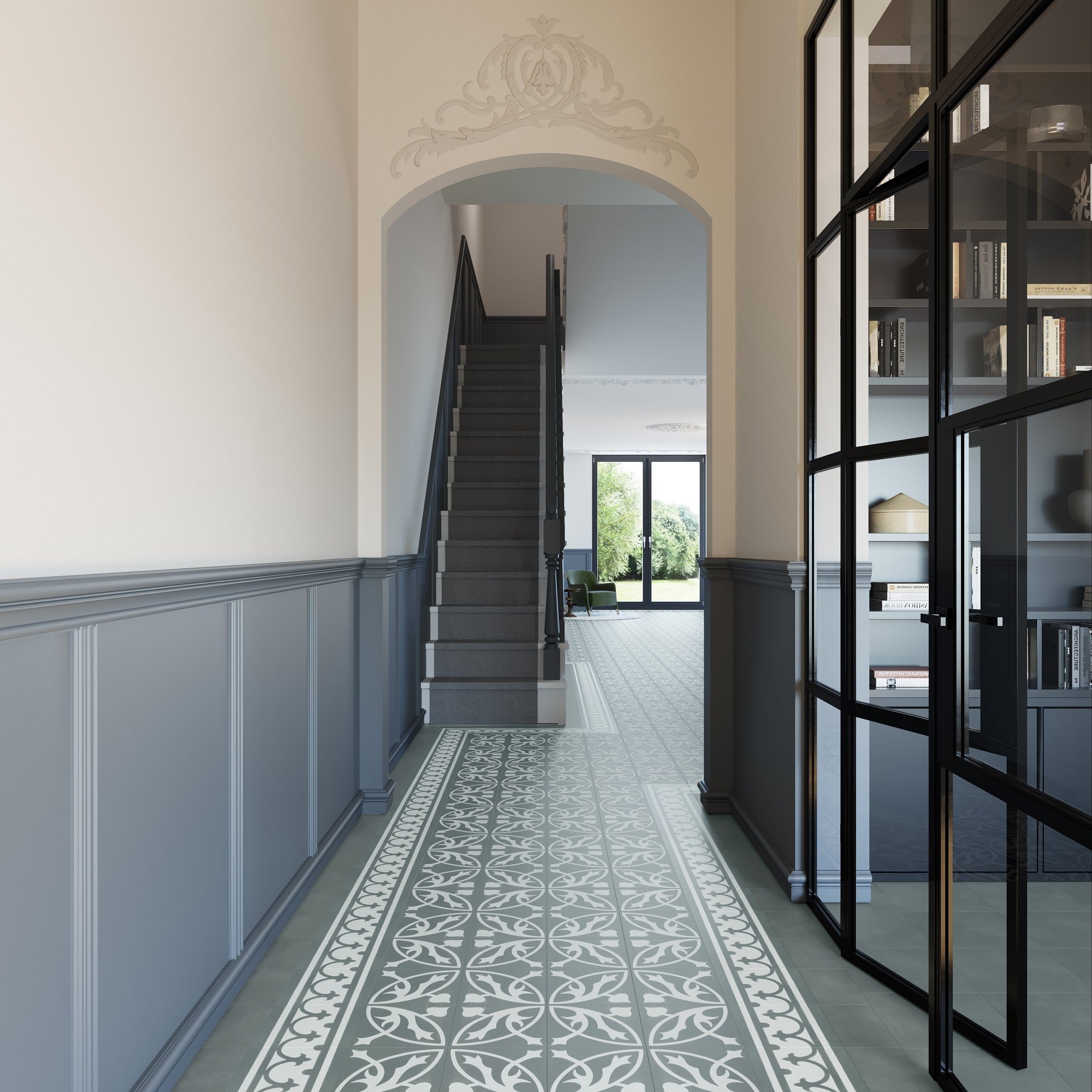 Invictus Maximus Victorian Treasure Smoke Glue Down LVT Flooring - Flooring Monster