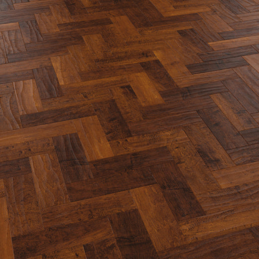 Karndean Art Select Spanish Cherry Parquet AP05 Parquet Glue Down LVT Flooring