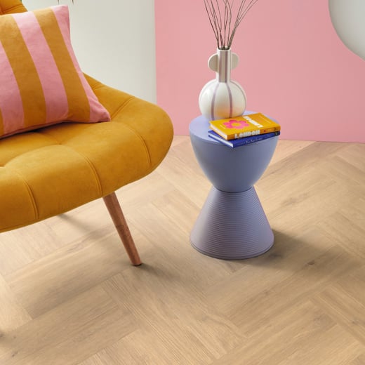 Karndean Van Gogh Canadian Nude Oak SM-VGW8117 Herringbone Glue Down LVT Flooring
