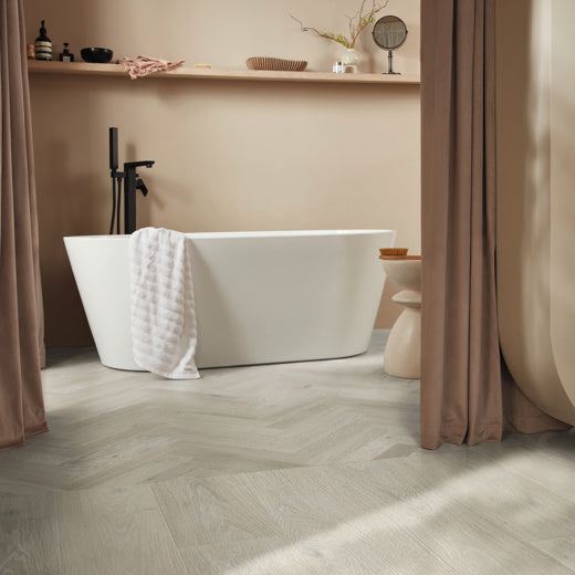 Karndean Art Select Clay Artisan Oak SM-RL29 Herringbone Glue Down LVT Flooring