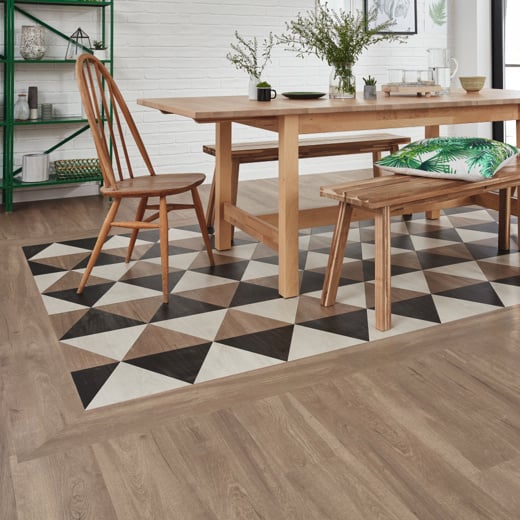 Karndean Kaleidoscope Pyramid KAL01 Abstract Geometric Glue Down LVT Flooring