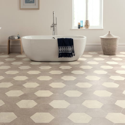 Karndean Kaleidoscope Hexa KAL09 Abstract Geometric Glue Down LVT Flooring