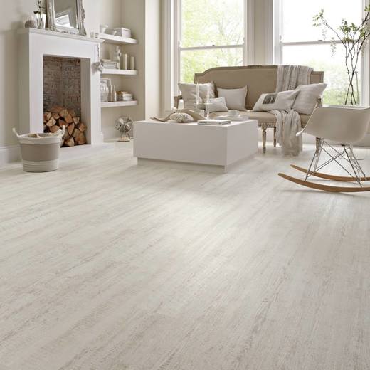 Karndean Knight Tile White Painted Oak KP105 Plank Glue Down LVT Flooring