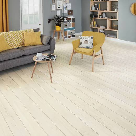 Karndean Knight Tile Washed Scandi Pine KP132 Plank Glue Down LVT Flooring