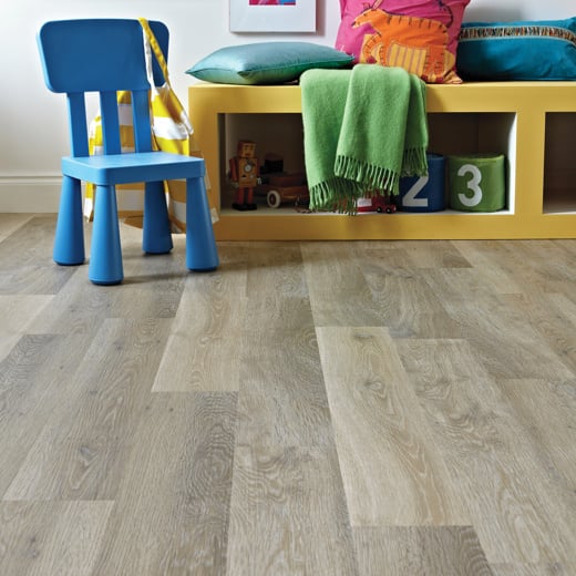 Karndean Knight Tile Lime Washed Oak KP99 Plank Glue Down LVT Flooring