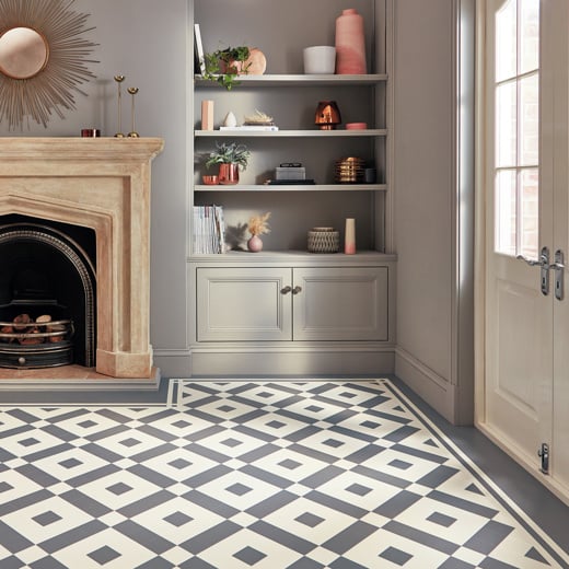 Karndean Heritage Collection Lansdown LANS-02 Geometric Tile Glue Down LVT Flooring