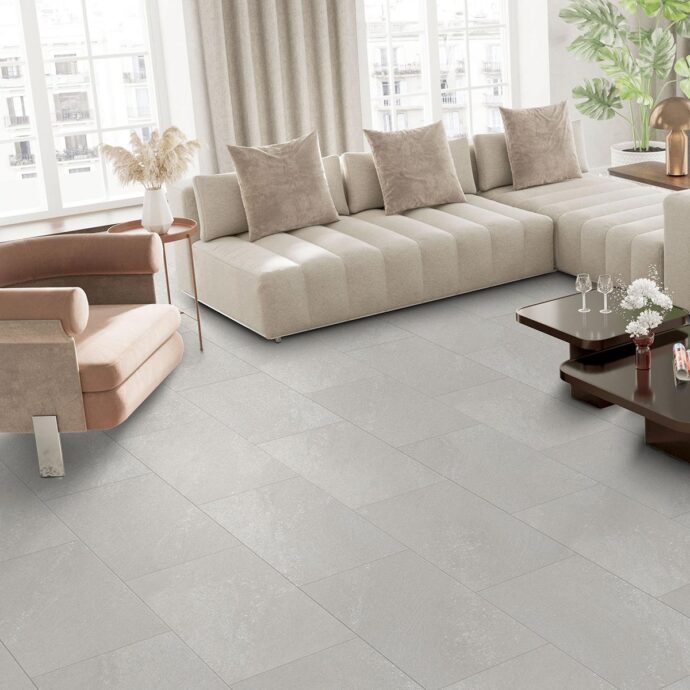 Lattia Kivi Terra Limestone Tile Glue Down LVT Flooring