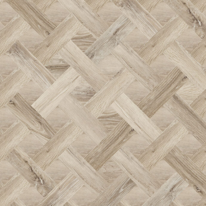 Lattia Metsä Fair Oak Basket Weave Glue Down LVT Flooring