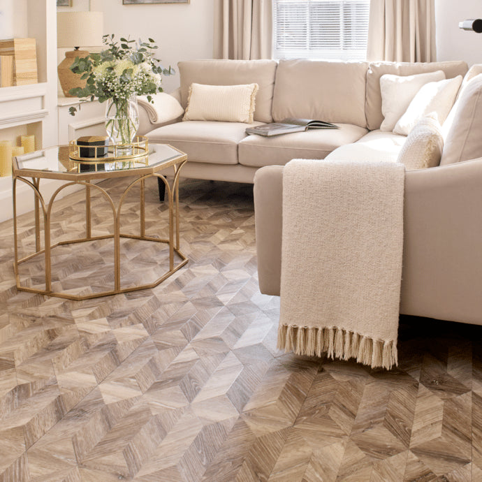 Lattia Metsä Ice Oak Palazzo Glue Down LVT Flooring