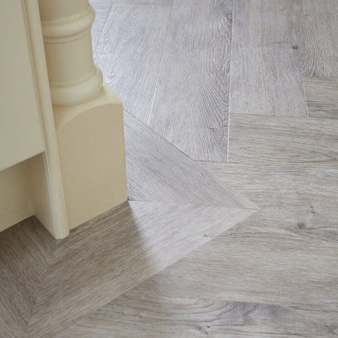 Lattia Metsä Light Fumed Oak Herringbone Glue Down LVT Flooring