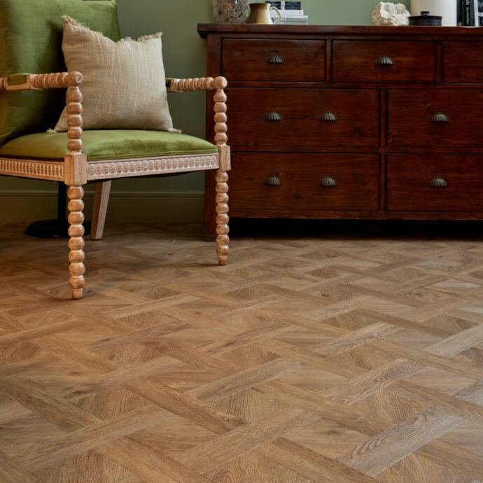 Lattia Metsä Majestic Timber Basket Weave Glue Down LVT Flooring