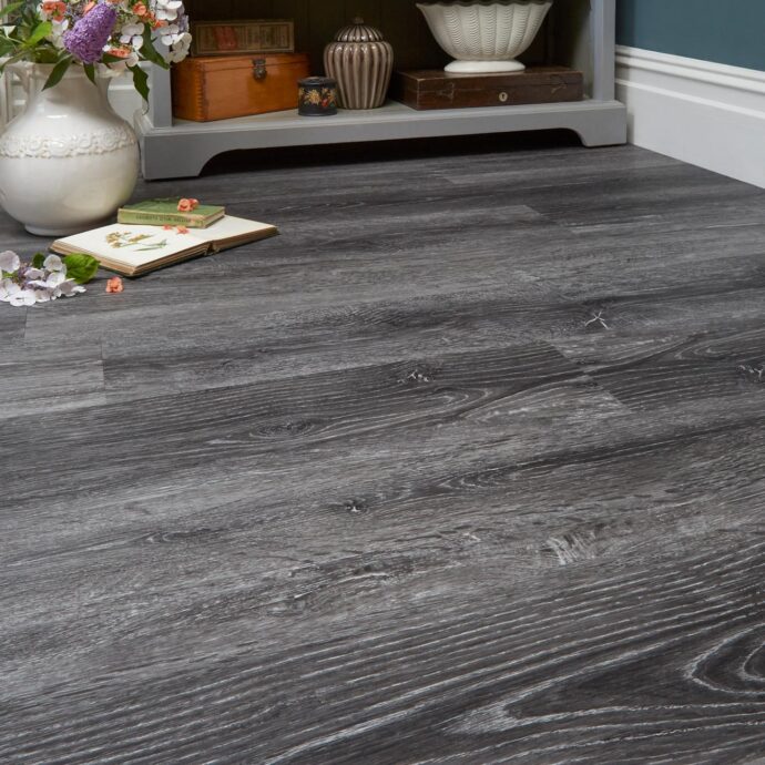 Lattia Metsä Smoky Limewash Plank Glue Down LVT Flooring