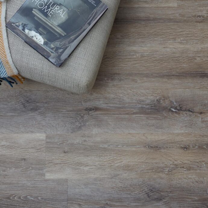 Lattia Metsä Taupe Brushed Oak Plank Glue Down LVT Flooring