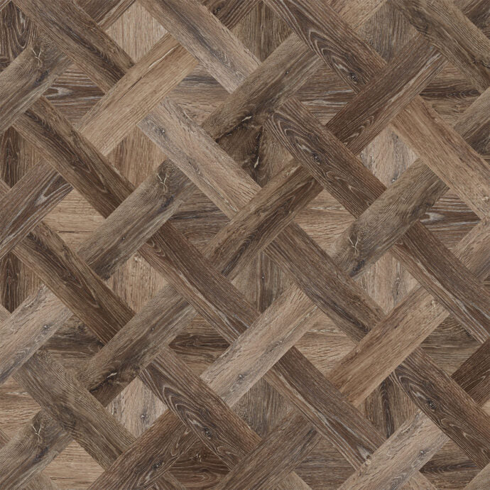 Lattia Metsä Toasted Oak Basket Weave Glue Down LVT Flooring