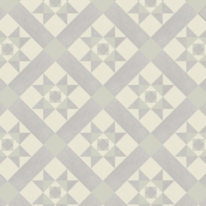 Lattia Talo Satama - Cream, Greystone, Pale Green Glue Down LVT Flooring