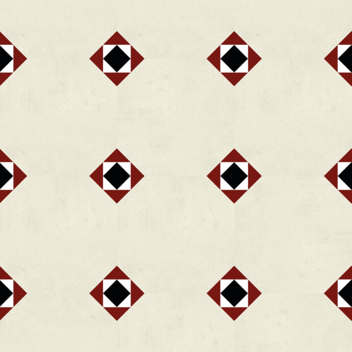 Lattia Talo Tähti - Cream, Terracotta, Black, White Glue Down LVT Flooring