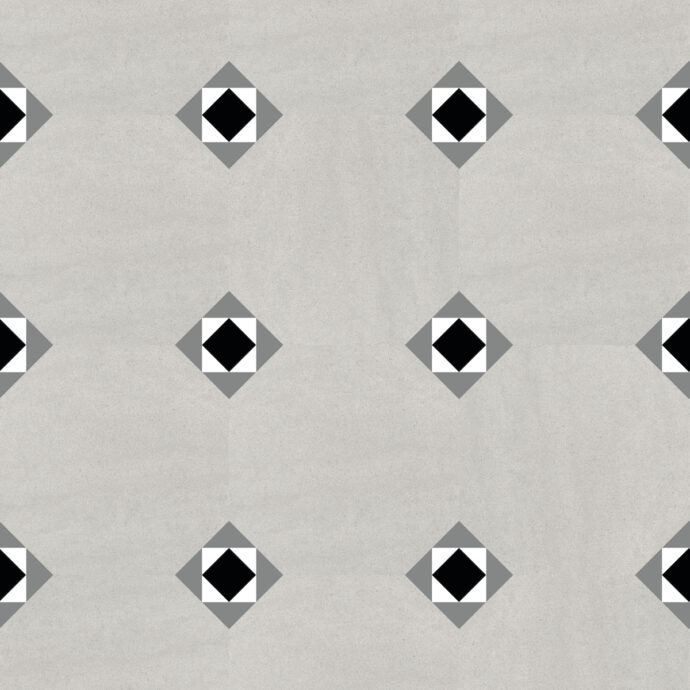 Lattia Talo Tähti - Greystone, Grey, Black, White Glue Down LVT Flooring