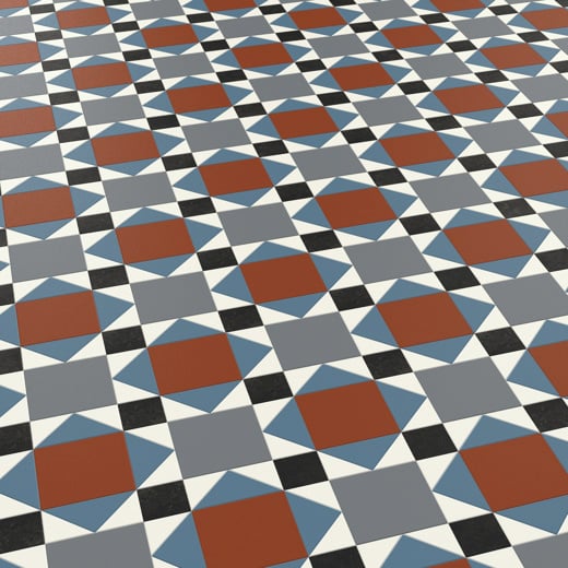Karndean Heritage Collection Mayfair MAYF-01 Geometric Tile Glue Down LVT Flooring