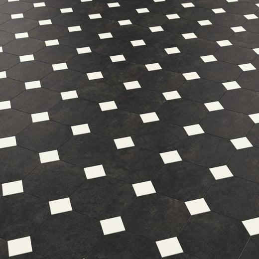 Karndean Heritage Collection Montpellier MONT-02 Geometric Tile Glue Down LVT Flooring
