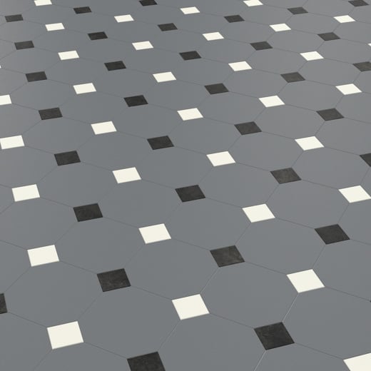 Karndean Heritage Collection Montpellier MONT-07 Geometric Tile Glue Down LVT Flooring