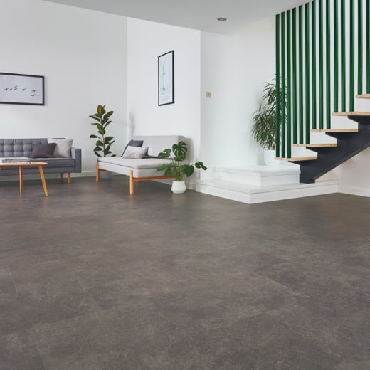 Karndean Van Gogh Volcanic Black RKT2406 Tile Rigid Core Click LVT Flooring