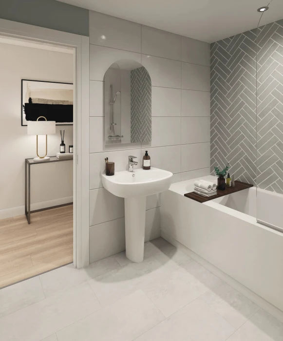 Amtico Click Smart Pale Limestone SB5S2794 Click SPC Flooring - Flooring Monster