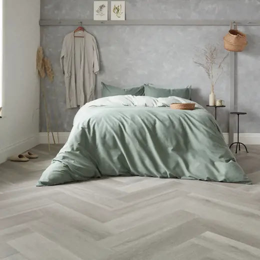 Karndean Van Gogh Texas Grey Ash SM-VGW8239 Herringbone Glue Down LVT Flooring