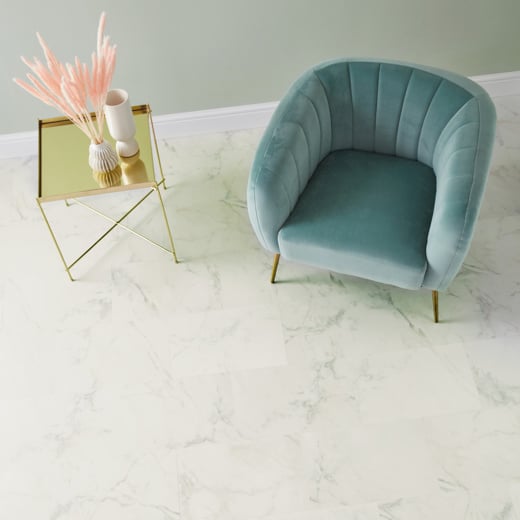 Karndean Knight Tile Glacial Marble ST27 Stone Tile Glue Down LVT Flooring