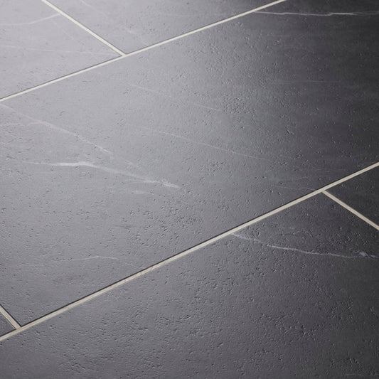 Textures Carrara Dark TS02 Stone Tile Glue Down LVT Flooring