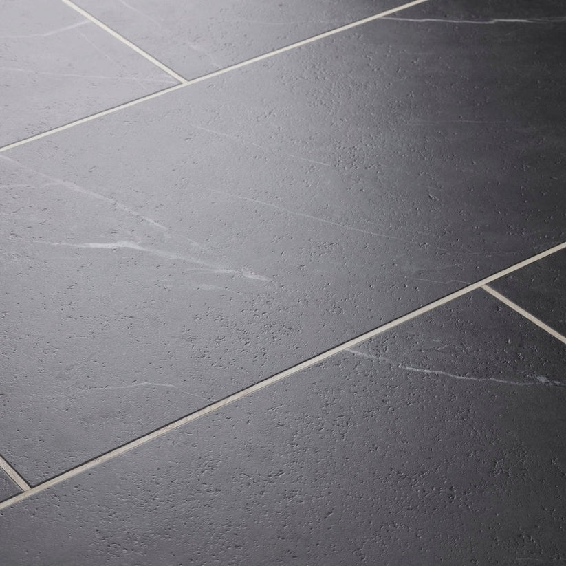 Textures Carrara Dark TS02 Stone Tile Glue Down LVT Flooring
