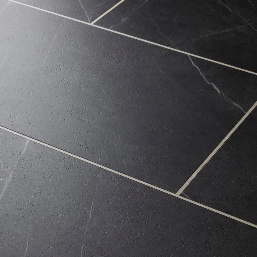 Textures Carrara Dark TS02 Stone Tile Glue Down LVT Flooring