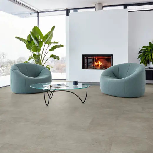 Karndean Van Gogh Pebble Grey VGT2410 Stone Tile Glue Down LVT Flooring