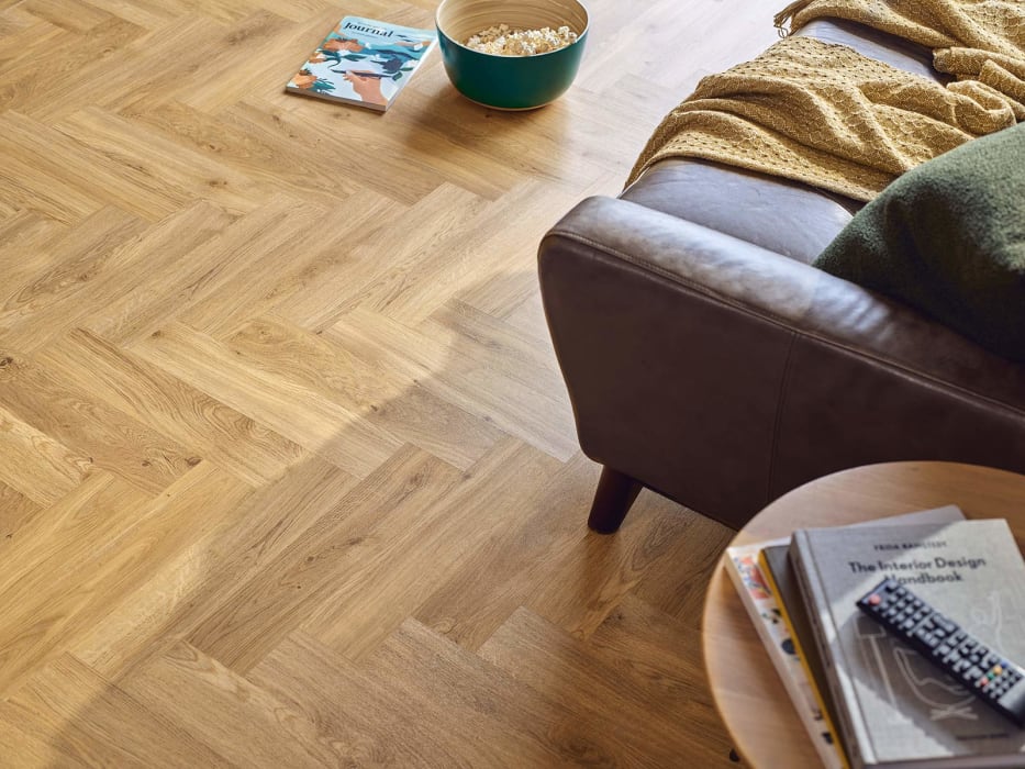 Amtico First Hunters Oak 1P108 Parquet Glue Down LVT Flooring