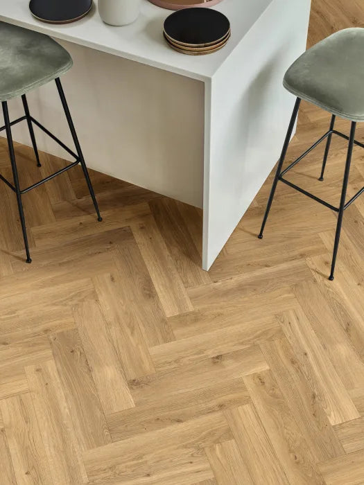 Amtico First Hunters Oak 1P108 Parquet Glue Down LVT Flooring