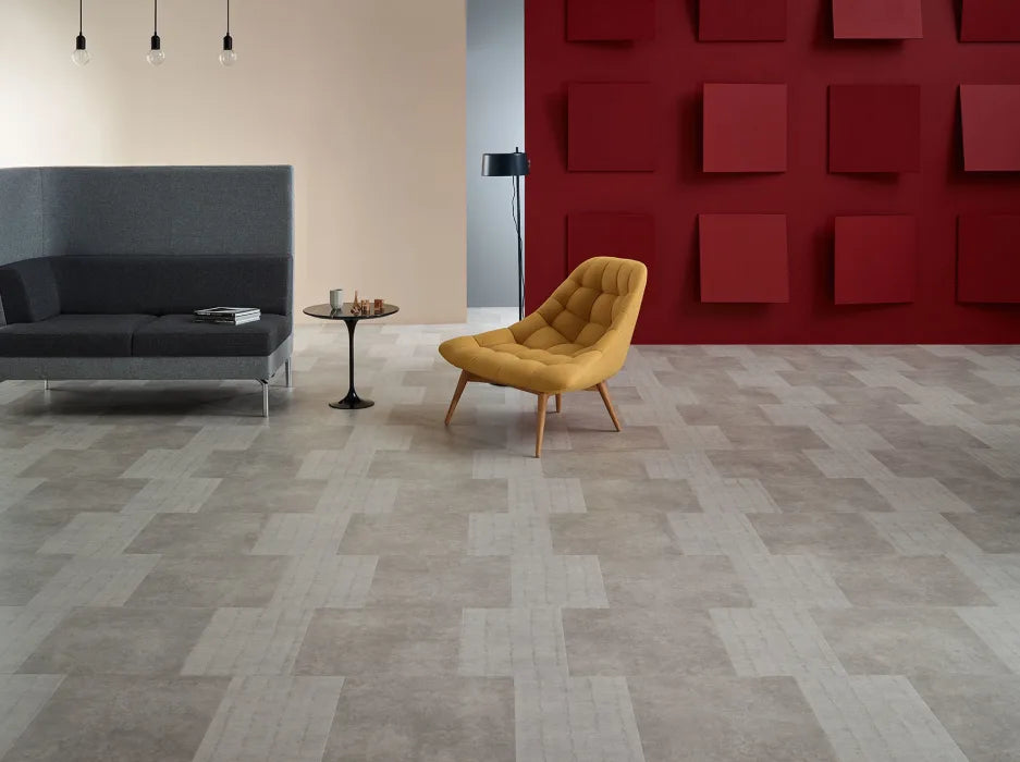 Amtico Spacia Plaza Concrete SS5S3070 Glue Down LVT Flooring