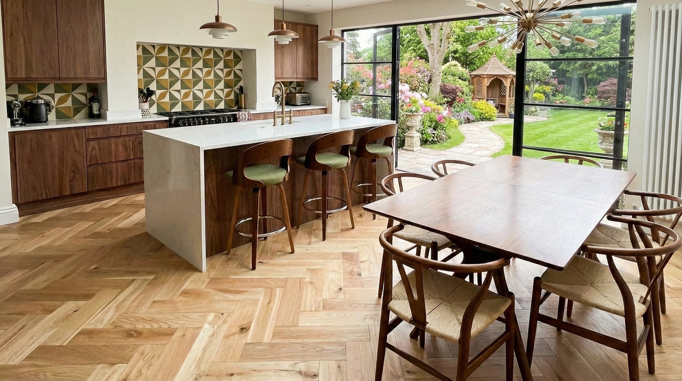 Medici Cremello Oak Herringbone Engineered Wood Flooring