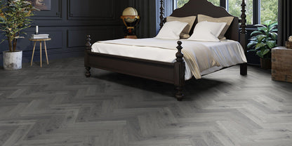 Invictus Maximus Highland Oak Parquet - Frosted Glue Down LVT Flooring