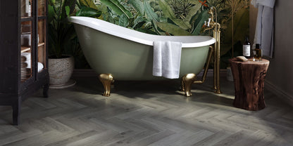 Invictus Maximus Highland Oak Parquet - Frosted Glue Down LVT Flooring