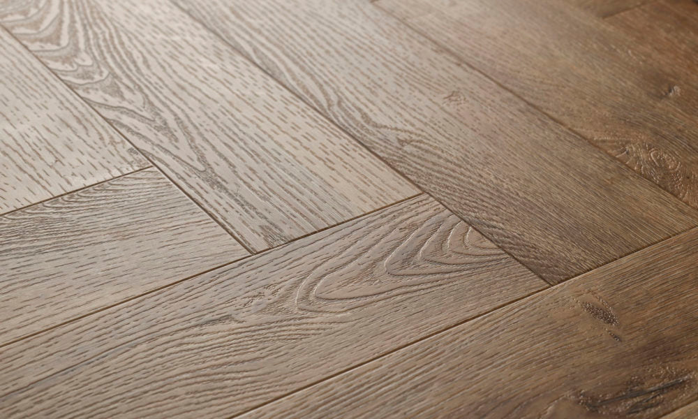 Textures Distressed Oak TH06 Herringbone Glue Down LVT Flooring
