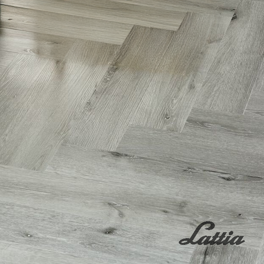 Lattia Vantaa Click Frosted Maple Herringbone Click SPC Flooring